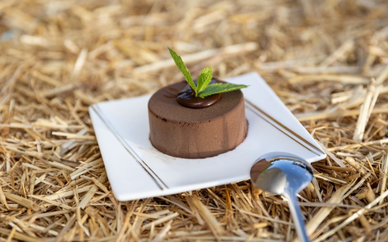 Corazón fluido de chocolate yuzu